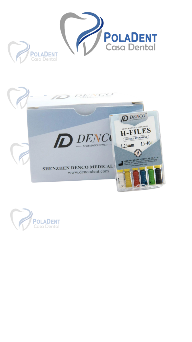 Lima manual H-Files nickel de 25mm #15-40. DENCO